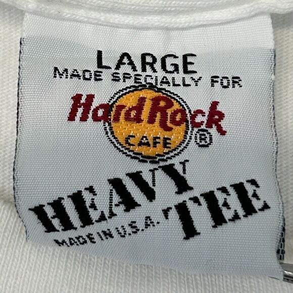 Vintage 90s Hard Rock Cafe Washington DC T Shirt Embassy of Rock White L Large - Picture 13 of 15